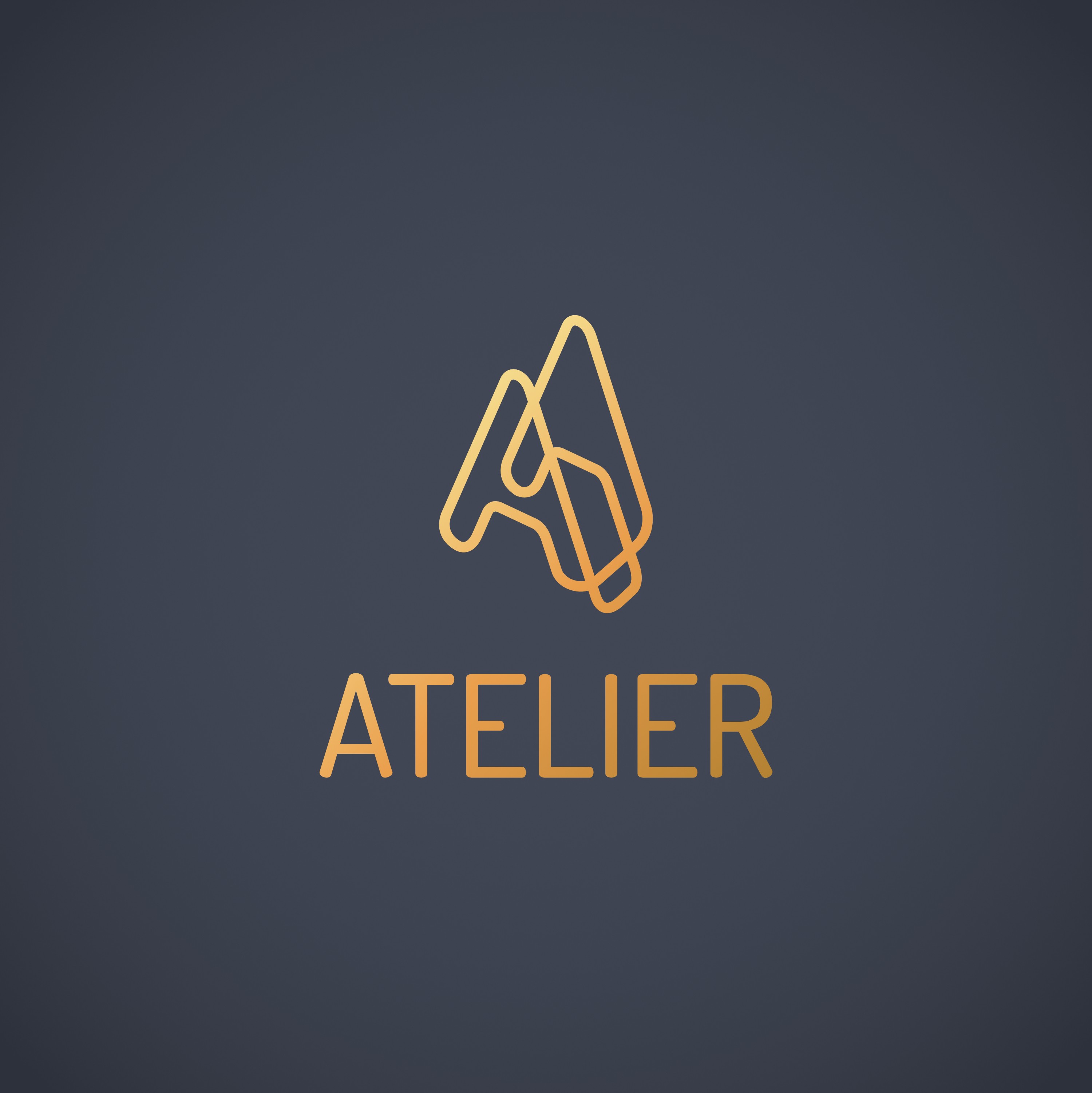 Вариант презентации логотипа ATELIER