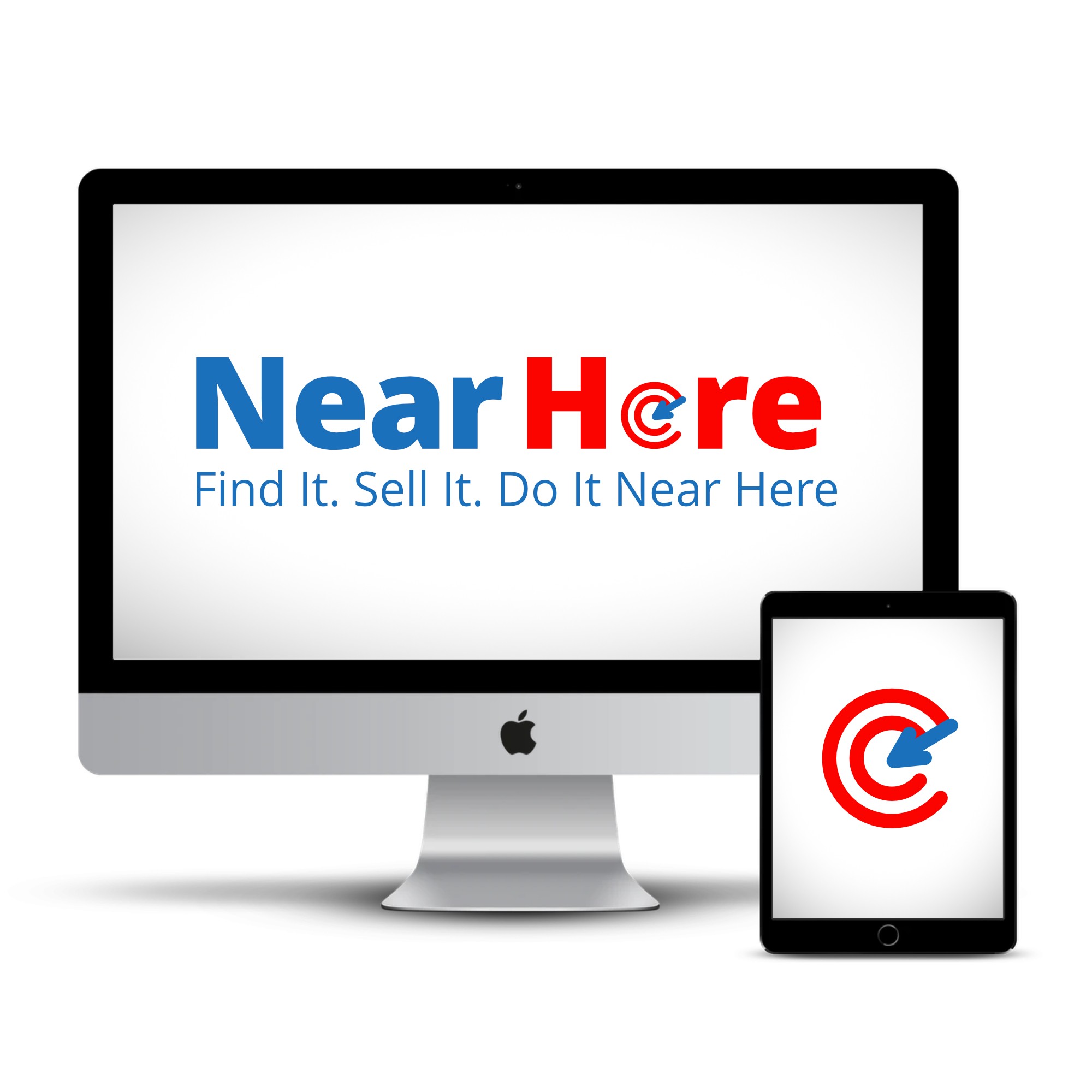 Логотип NearHere со стрелкой