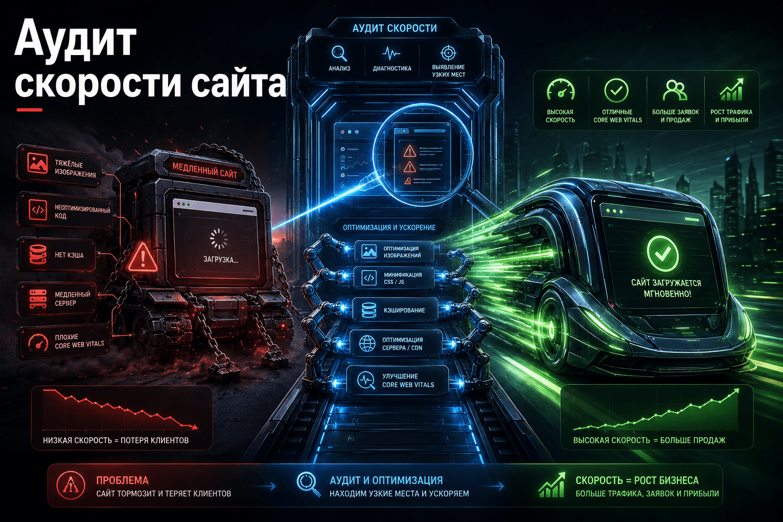 Кейсы аудита скорости загрузки сайта