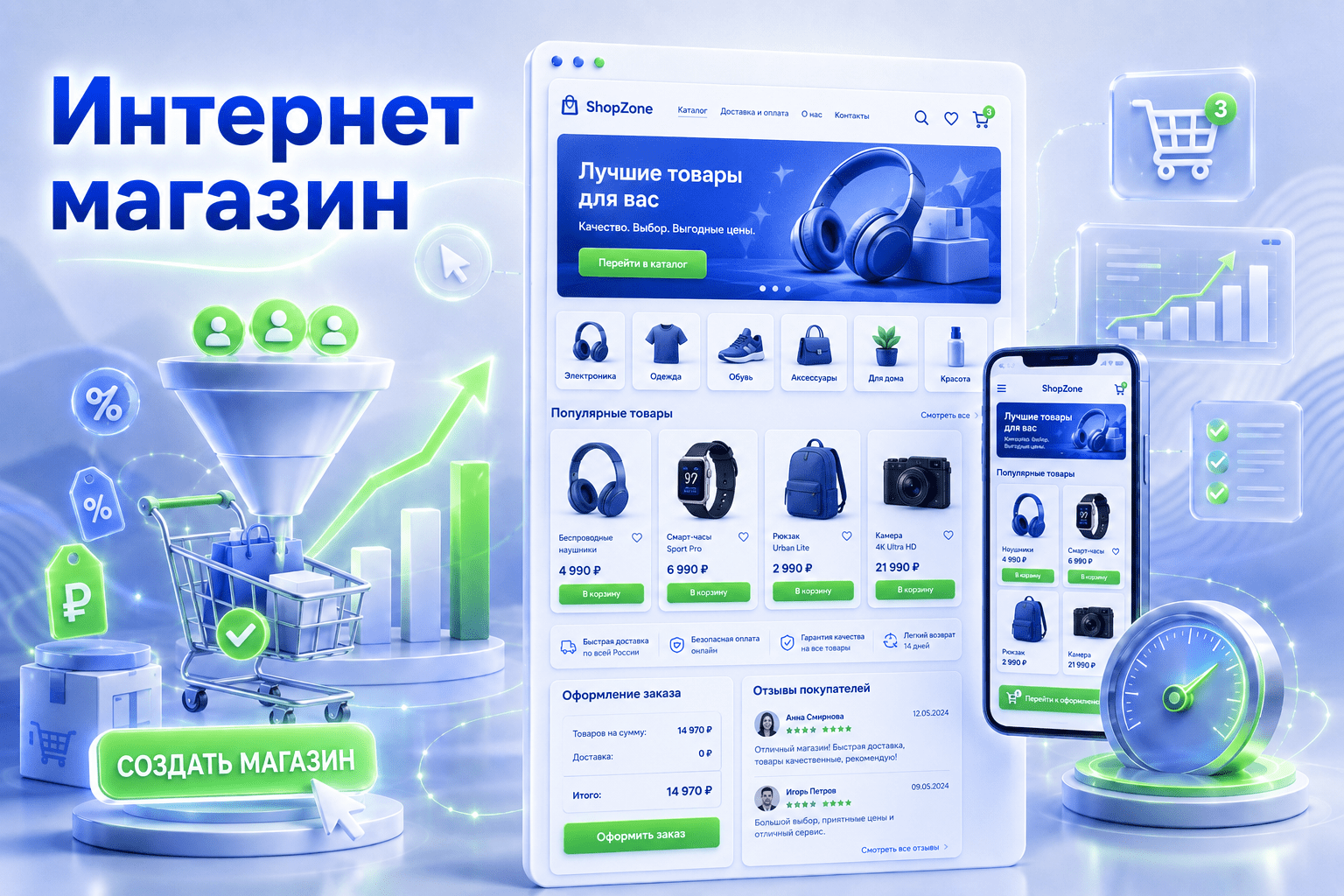 Кейсы создания интернет-магазинов VozniNet