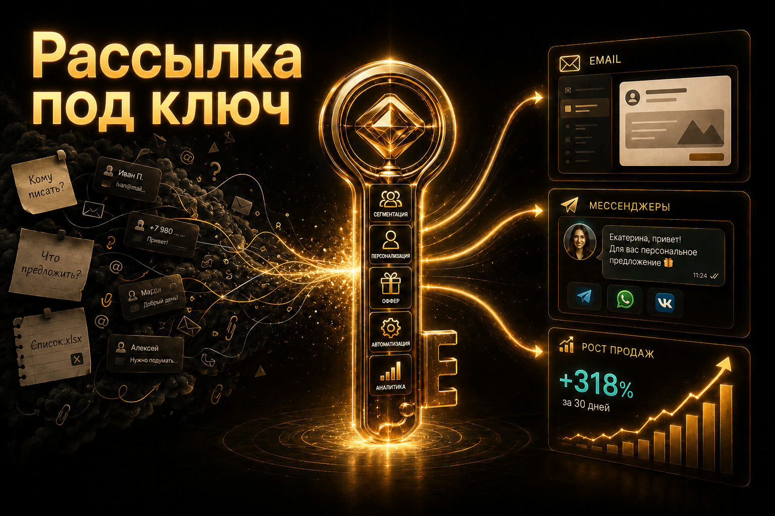 Кейсы создания рассылки под ключ