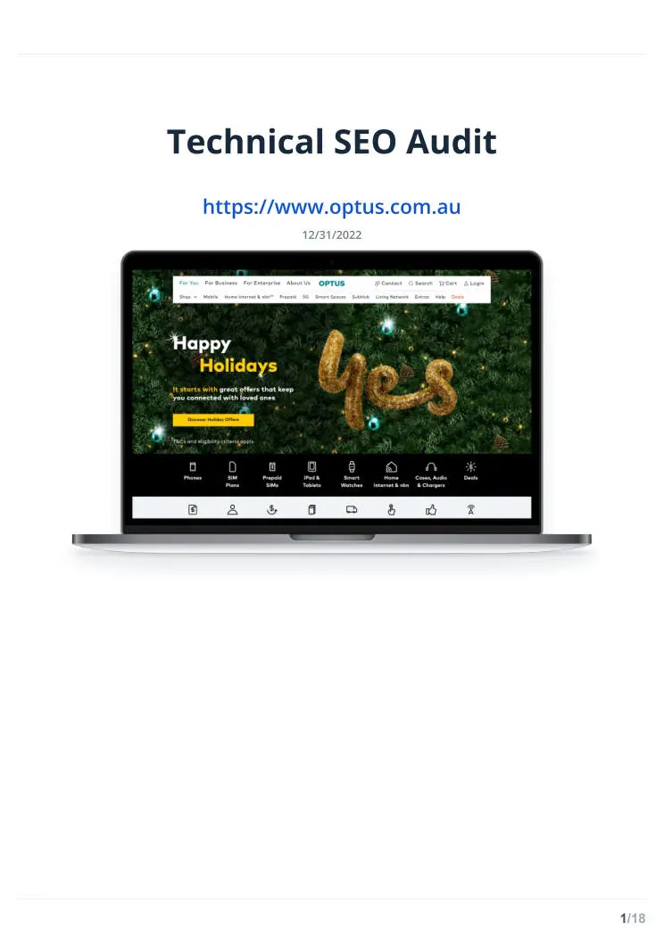Обложка технического SEO-аудита сайта