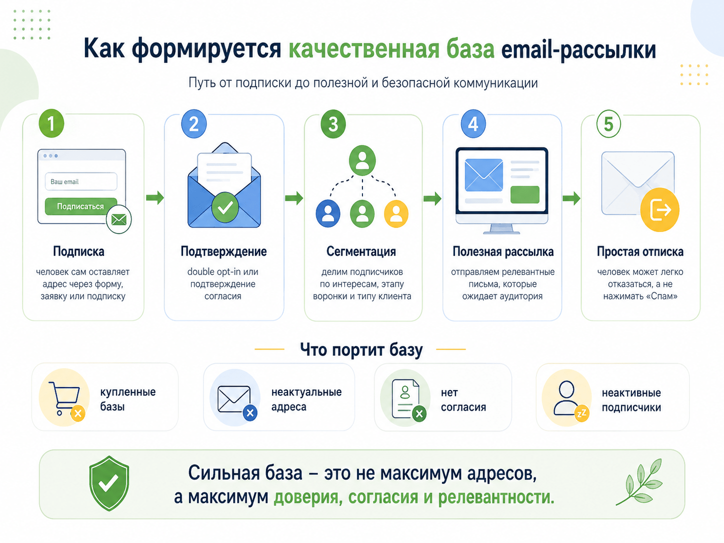 Как формируется качественная база email-рассылки