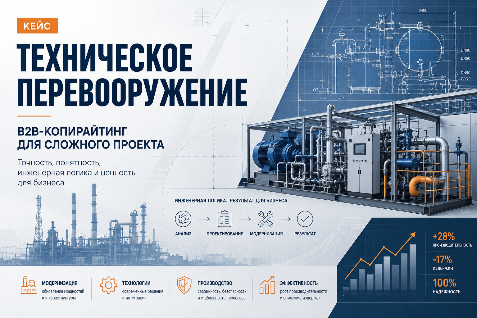 Кейс B2B-копирайтинга по теме технического перевооружения