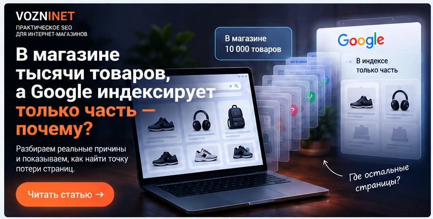 Почему Google индексирует не все товары интернет-магазина Google индексирует только часть товаров интернет-магазина
