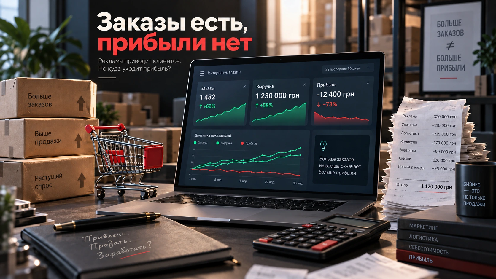 Почему реклама интернет-магазина не окупается Заказы из рекламы есть, но интернет-магазин не получает прибыль