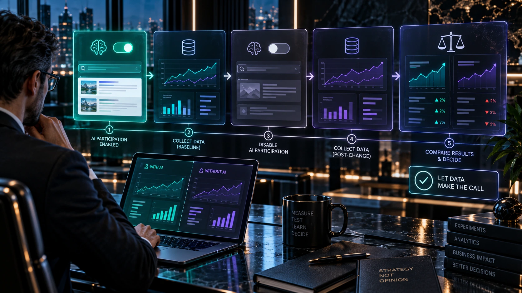 Эксперимент по отключению AI-поиска с фиксацией данных до и после изменения