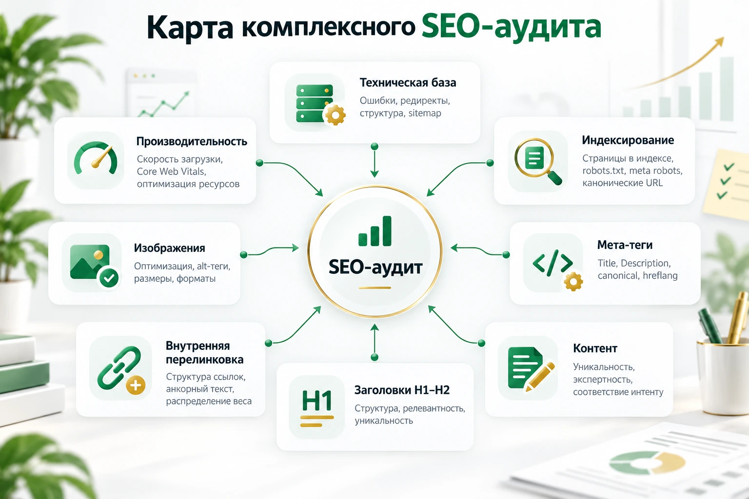 Основные направления комплексного SEO-аудита Карта комплексного SEO-аудита интернет-магазина